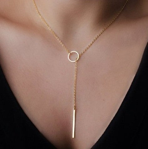 Gold Plated Dangling Necklace